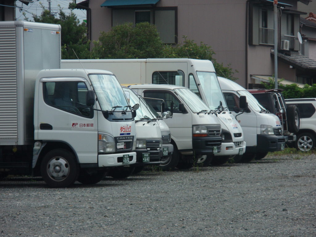ゆうパックの集配車、浜松西郵便局、ペリカン便からの移籍車両